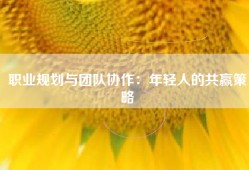 职业规划与团队协作：年轻人的共赢策略
