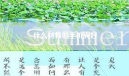 什么材料的手机壳好