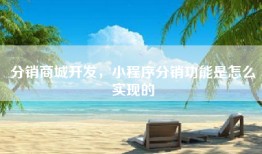 分销商城开发，小程序分销功能是怎么实现的