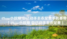 iPhone小故障 自已动手丰衣足食手机基带「iPhone小故障 自已动手丰衣足食」