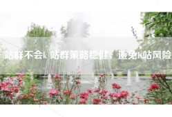 站群不会k 站群策略稳健，避免K站风险