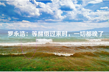 罗永浩:等醒悟过来时,一切都晚了 罗永浩:等醒悟过来时,一切都晚了