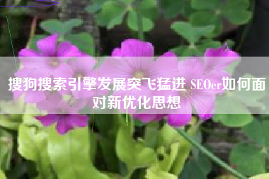 搜狗搜索引擎发展突飞猛进 SEOer如何面对新优化思想